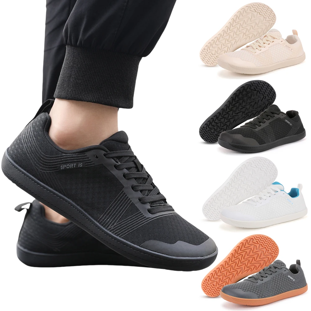 Table Tennis Men - Minimalist Barefoot รองเท้า Cross Trainer รองเท้าลื่นกว้าง