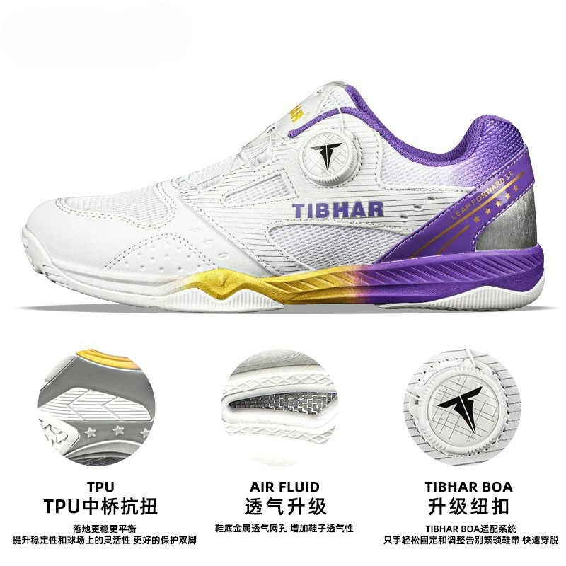 Table Tennis Vs Badminton - รองเท้าเทเบิลเทนนิส รุ่นใหม่ 2026 สำหรับชายและหญิง รองเท้าแบดมินตันดีไซน์เนอร์ รองเท้าคู่รักกันลื่นสำหรับสนามในร่ม