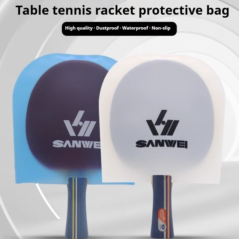 Table Tennis Backhand - 2 ชิ้น ผ้าคลุมไม้ปิงปอง ใช้ซ้ำได้ ป้องกันฝุ่น ฟิล์มป้องกันสองด้านสำหรับไม้ปิงปอง