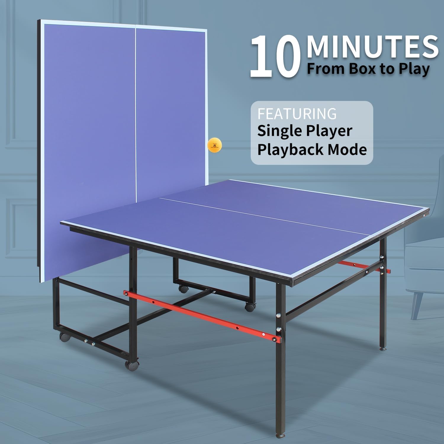 โต๊ะปิงปองแบบพกพาขนาด 8 ฟุต สำ - Table Tennis Tournament บทวิจารณ์และราคา