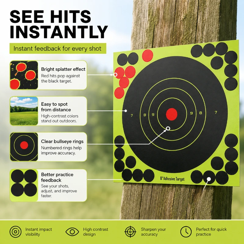 แผ่นกระดาษเป้าซ้อมยิงแบบติดเอง - Practice Target Board บทวิจารณ์และราคา