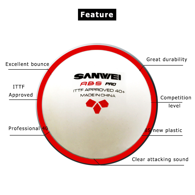 Sanwei ABS Pro ลูก3ดาว40 + ลูก - Table Tennis Tournament บทวิจารณ์และราคา