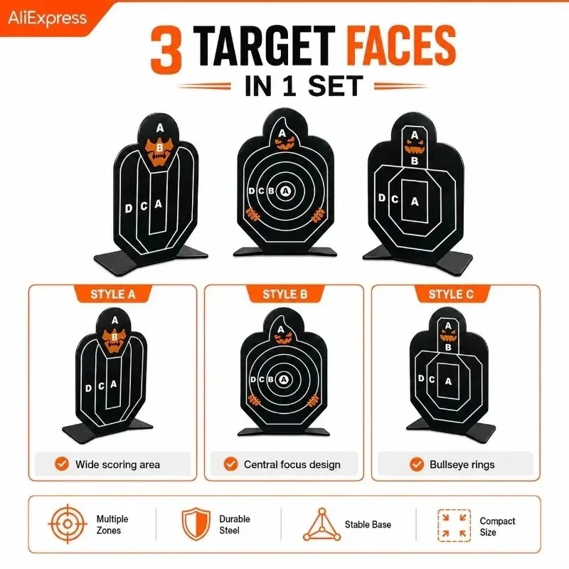 ชุดเป้าซ้อมยิงโลหะแบบตั้งได้ด้ - Practice Target Board บทวิจารณ์และราคา