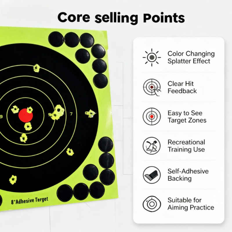 แผ่นกระดาษเป้าซ้อมยิงแบบมีสีสั - Practice Target Board บทวิจารณ์และราคา
